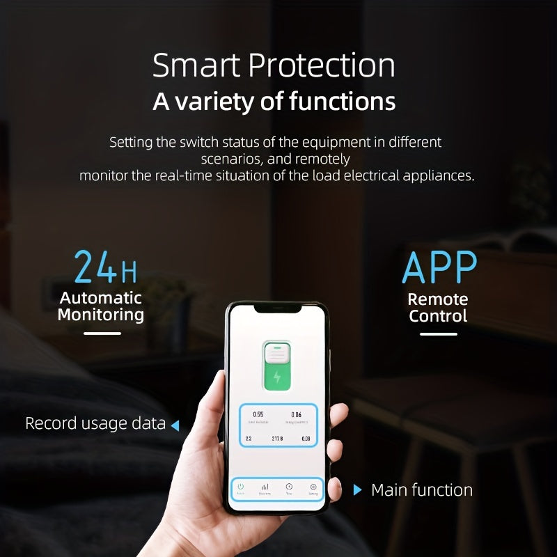 TUYA WiFi Smart Switch Breaker, Wireless Remote Control Remote Mobile Control, Metering Timer Countdown Smart Home, Tuya, Smart Life