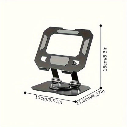 Multi Functional Metal Tablet Holder - Foldable, 360 ° Rotatable, Suitable For Desktop Use, Compatible With Mobile Phones And Tablets