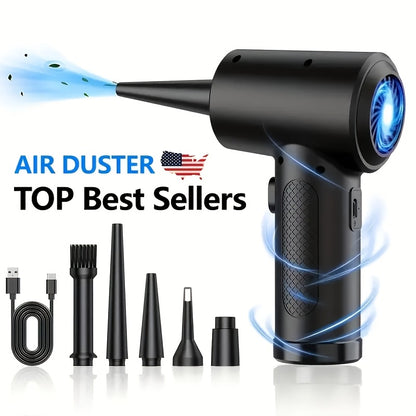 Compressed Air Duster Electric Rechargeable Cordless Air Blower Compressed Air For Cleaning Computer Keyboard Camera Car Home Office