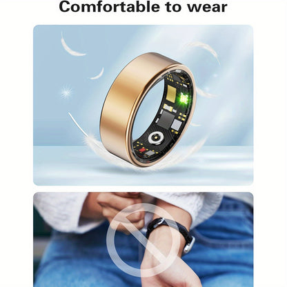 Smart Ring for Women Men, Activity and Fitness Tracker with Steps, Distance, Calories, Sleep Tracking, Exercise Monitoring, for iPhone for Android, IP68 Waterproof, Christmas Stocking Stuffers and Christmas Filler