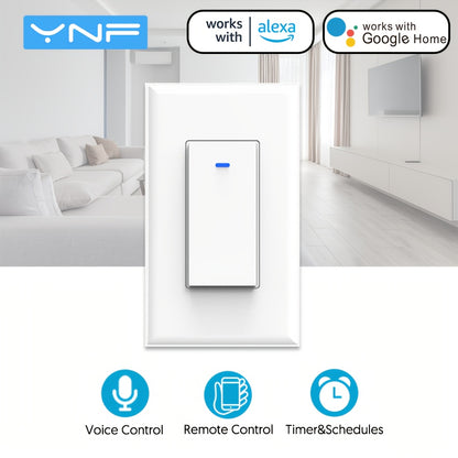 Smart Switch - Compatible with Alexa, Google Home & SmartThings, Easy Install WiFi Timer, No Hub Needed, Neutral Wire Included