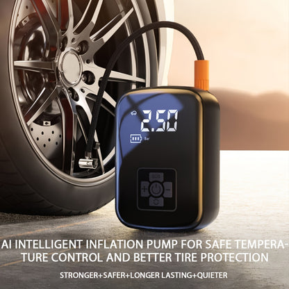 Digital Display Portable Air Compressor Pump with LED Light, USB Charging, Rechargeable Lithium Battery, for Tire Inflation, Car/Bike/Motorcycle/Ball, Quieter & Longer Lasting, Intelligent Temperature Control