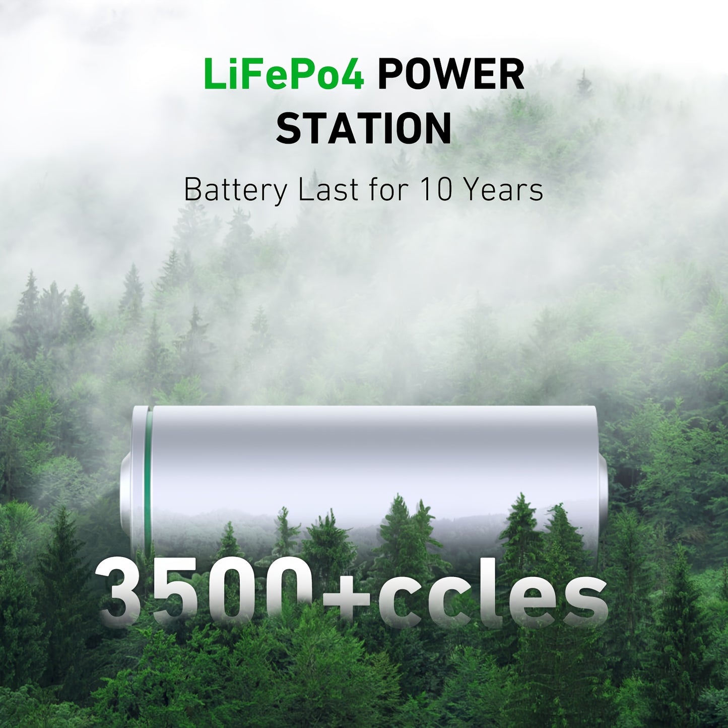 Portable Power Station - Compact Solar Generator with 3500+ Cycles LiFePo4 Battery, PD18W Fast Charge, USB QC3.0, Dual AC Outlets, LED Display & Emergency Lighting for Camping, CPAP, Home Backup, Portable Charg