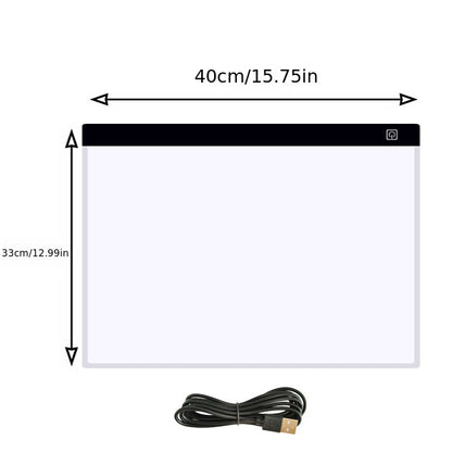 Board Three Layers Dimmable Led Light Pad Eye Protection Easier Drawing Board Pad Tracing Light Box For Rhinestone Painting Thanksgiving, Christmas Gift Easter Gift -winter, new year