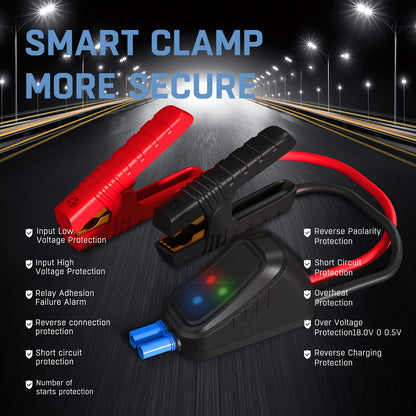 IM33 Jump Starter With Air Compressor Portable Car Booster (Up To 7.0 Gas Or 6.5L Diesel Engine) 12V Auto Battery Boost 1500A Peak With 120 PSI Tire Inflator, 12V Car Battery With LED Light