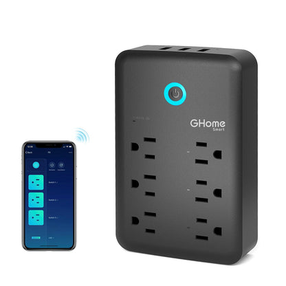 Gosund WiFi Smart Power Strip, USB Surge Protector with 3 Individually Controlled Smart Outlets and 3 Smart USB Ports, No Hub Required, Works with Alexa and Google Home Voice Control, Remote Control via Gosund & Tuya APP, Wal