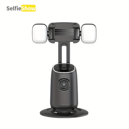 AI Intelligent Dual Cold Shoe Interface 360°Face Tracking Gimbal. Suitable for all kinds of Apple phones, for SamSung and other smart phones. Christmas gifts, Halloween gifts, birthday gifts, photography and video equipment,