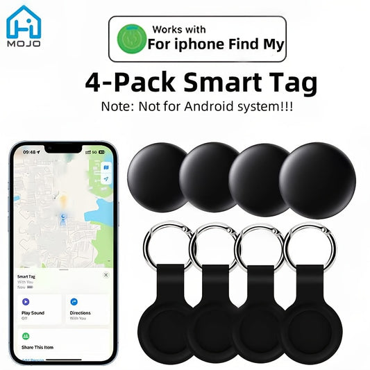 HIMOJO Smart Tags for iPhone - Wireless Wireless Trackers, Compatible with Find My App, Ideal for Keys, Cars, Pets & Luggage, Long Battery Life, No Monthly Fees