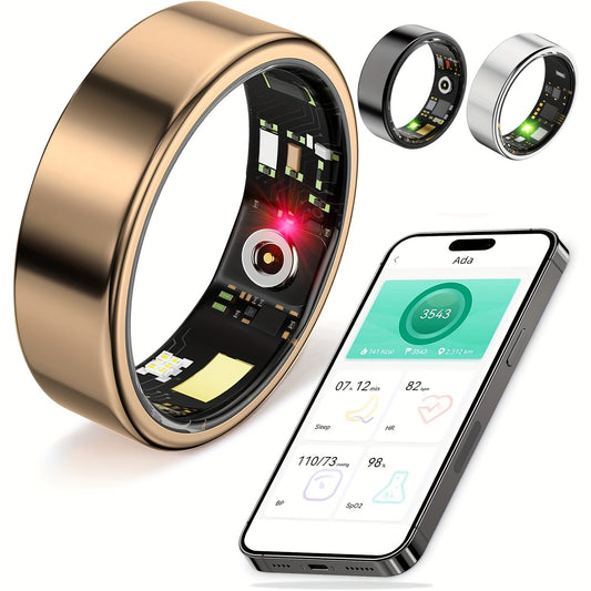 Smart Ring for Women Men, Activity and Fitness Tracker with Steps, Distance, Calories, Sleep Tracking, Exercise Monitoring, for iPhone for Android, IP68 Waterproof, Christmas Stocking Stuffers and Christmas Filler