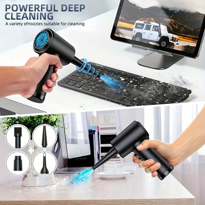 Compressed Air Duster Electric Rechargeable Cordless Air Blower Compressed Air For Cleaning Computer Keyboard Camera Car Home Office