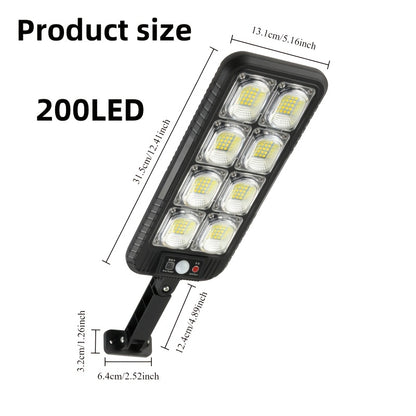 Solar Street Light IP65 Waterproof 6500K 100000LM 200LED/504 LED Solar Parking Street Light (Dusk To Dawn) With Foldable Bracket Solar Flood Light (Wide Angle Motion Sensor And Remote Control) For Commercial Area Lighting