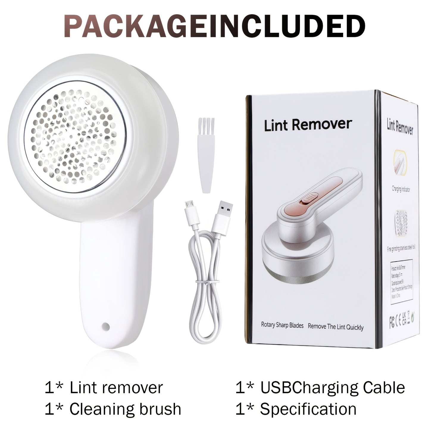 Rechargeable Electric Lint Remover, Portable Shaver for Clothing, Furniture, and Carpet, Effective Pill Fuzz Removal with USB Cable and Cleaning Brush, Lint Balls Bobbles, Cleaning Machine