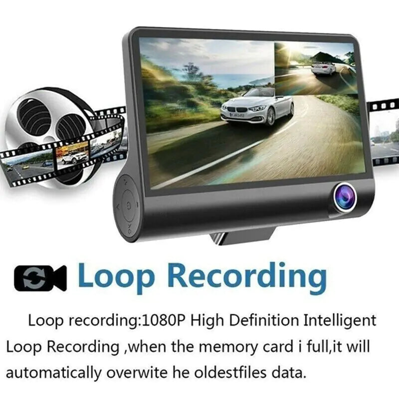 Car DVR Rearview Video Dash Cam Recorder Camera G-Sensor